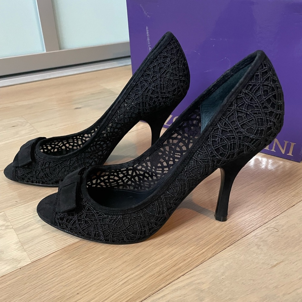 Black Lace Enzo Angiolini Heels Eamaximo Size 8 New w/ box